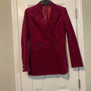 & Other Stories Burgundy Corduroy Blazer size 0 Worn Once!